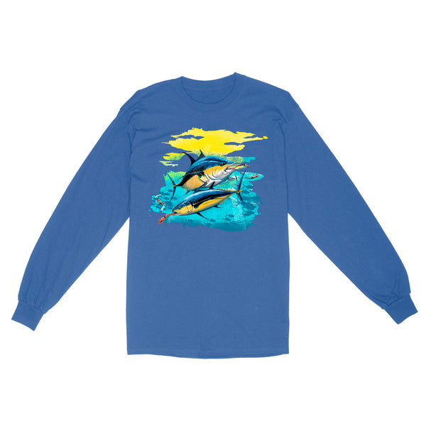 Yellowfin Tuna Saltwater Long Sleeve Fishing Shirt, Tuna Fishing Charter Fishing Team Shirt IPHW3877