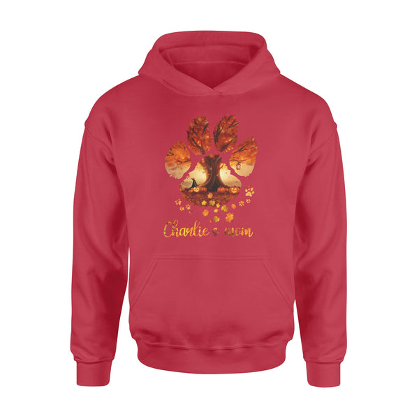 Custom dog's name dog paws mom autum halloween personalized gift - Standard Hoodie