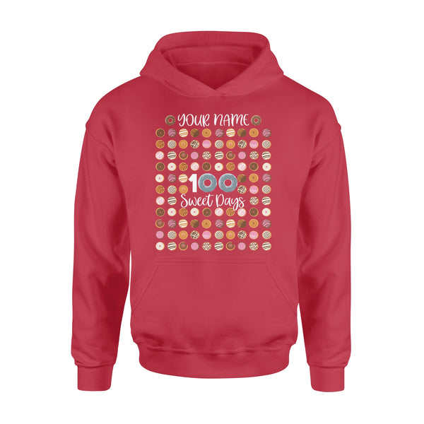 Custom shirt 100th day of school shirt, Happy 100th Day, 100 sweet days D02 NQS1266 - Standard Hoodie