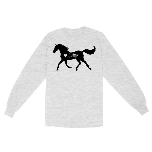 Customized name horse gifts for girls, Gift For Horse Owner, Horse Lover Gift D06 NQS2682 Long Sleeve