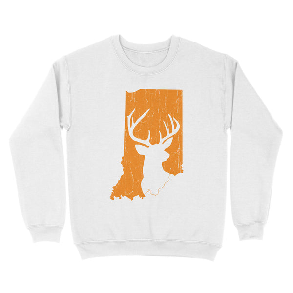 Bucks of Indiana deer hunting hunter orange, Indiana hunting, deer hunting shirt D03 NQS2920 Standard Crew Neck Sweatshirt
