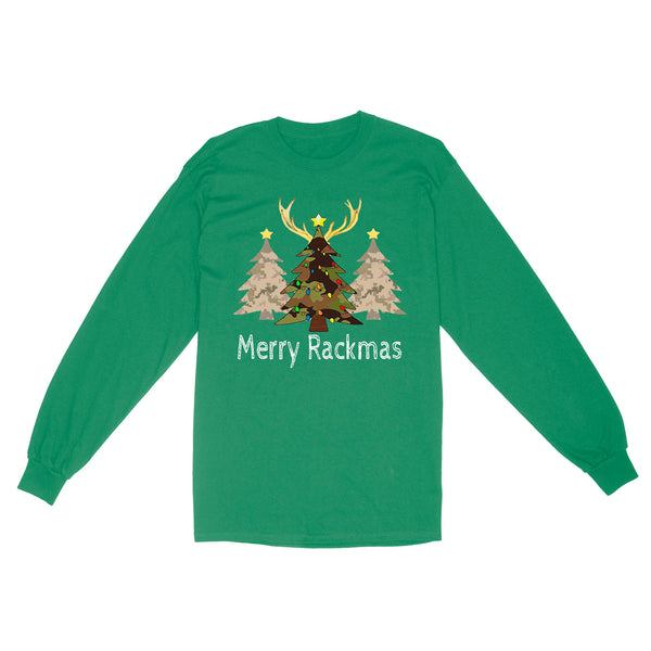 Deer, Elk, Moose hunting Merry Rackmas hunting gift for men Standard Long Sleeve