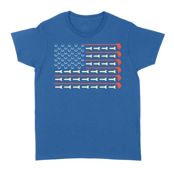 Golf Ball vintage American flag Golf Club, gifts for golf lovers D06 NQS3313 Golf Women's T-shirt
