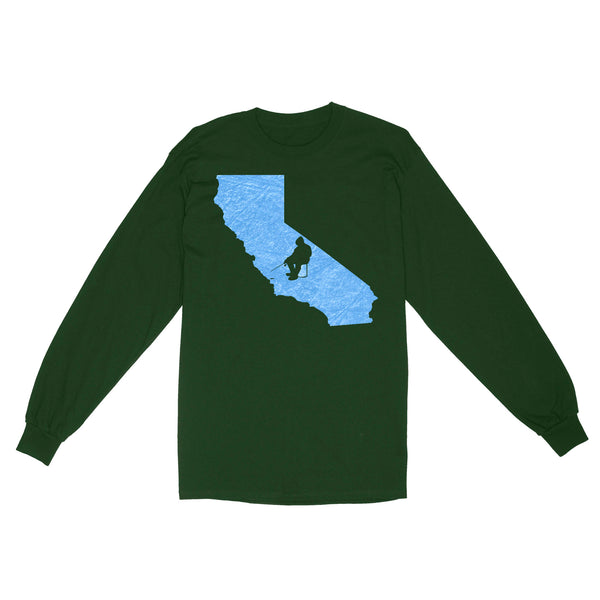 California Ice Fishing Shirts, Winter Fishing California State Love Fishing Long Sleeve - FSD2928 D06