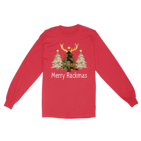 Deer, Elk, Moose hunting Merry Rackmas hunting gift for men Standard Long Sleeve